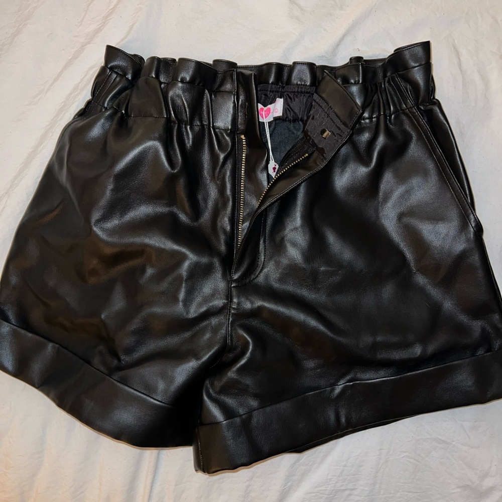 NWT Buddy Love Leather Shorts Size L